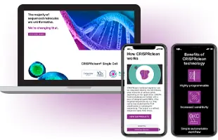 The Jumpcode Genomics site shown on laptap and mobile devices